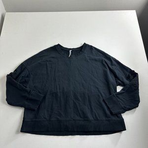 Fabletics Women’s Black Long‎ Sleeve Pocket Sweatshirt Sweater Pullover Size 2X